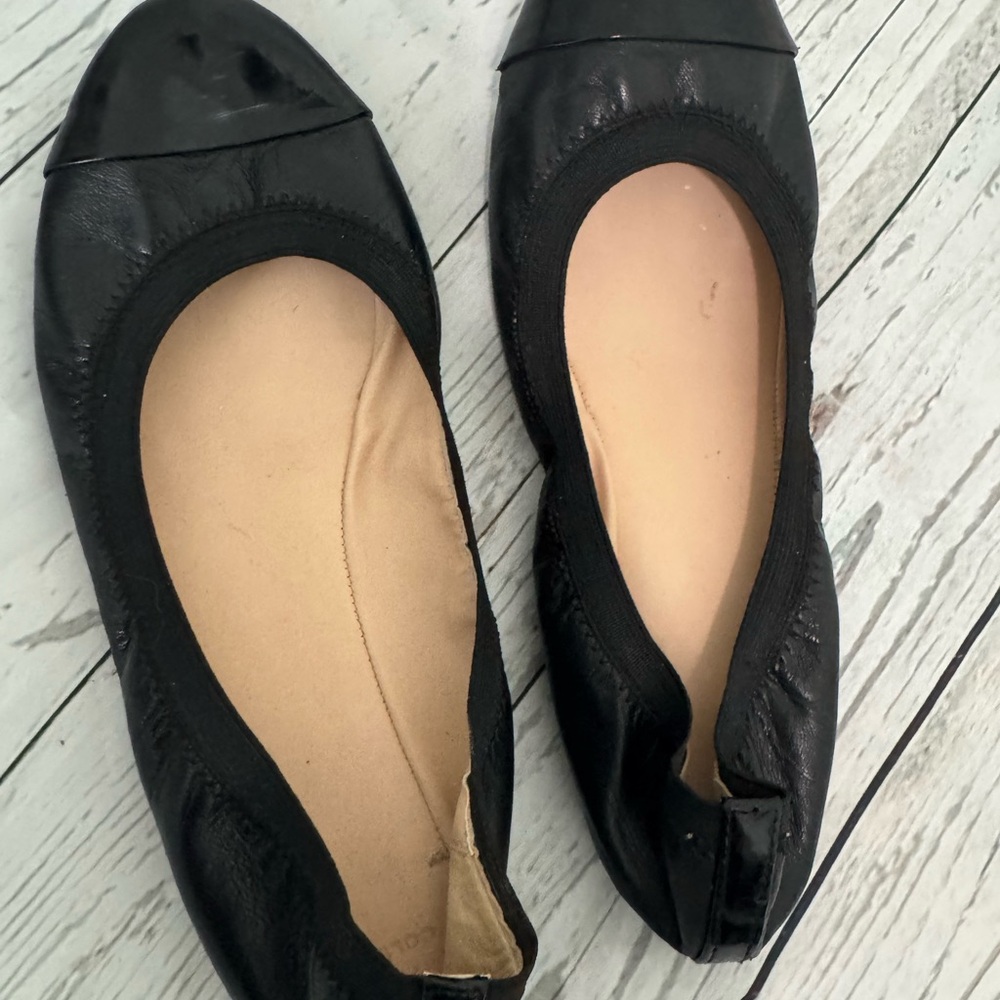 Cole Haan Black Ballet Flats Minimalist Design